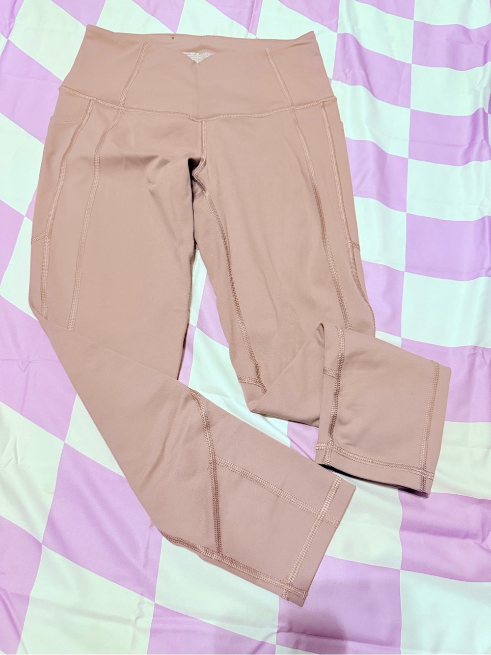 Victoria Sport High-Rise Capri Leggings Rose Mauve Size XS